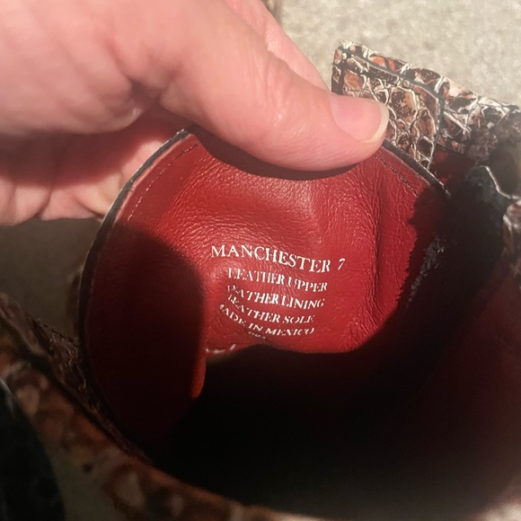 Freebird by Steven Manchester Snakeskin Combat Boots - Brown and Blush - Picture 8 of 14